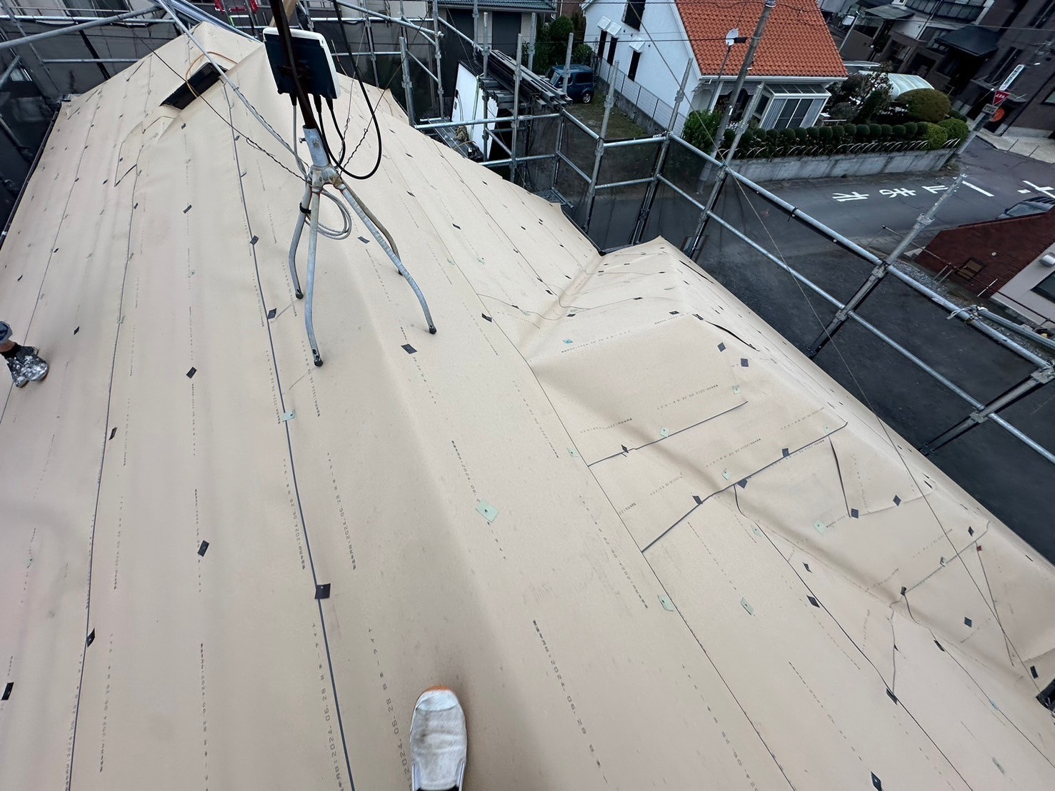 ルーフィング施工